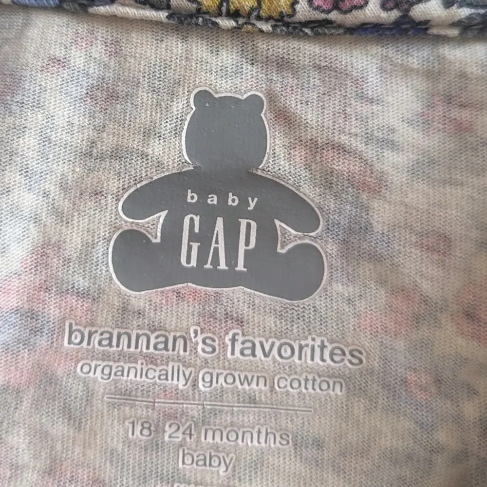 Baby Gap Onesie Girls Sz 18-24m Floral Long Sleeve